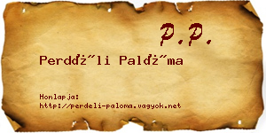 Perdéli Palóma névjegykártya